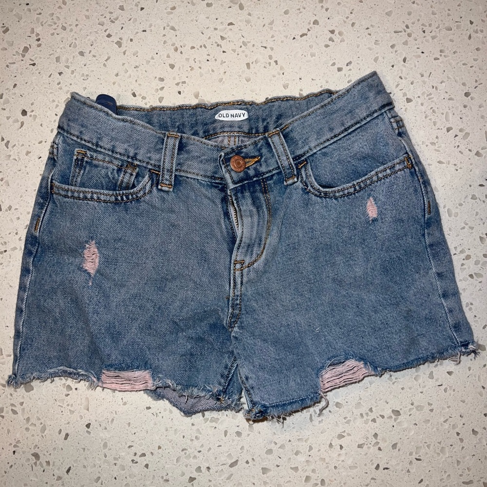 Girls size 12 denim shorts
